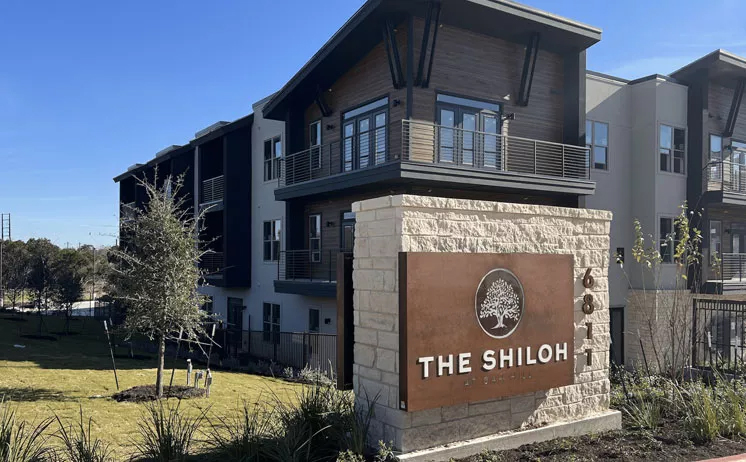 Community entrance & street sign of The Shiloh property